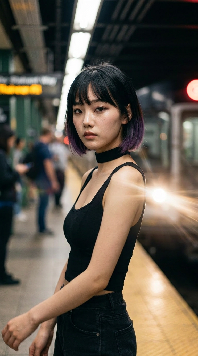 Byte on a subway platform
